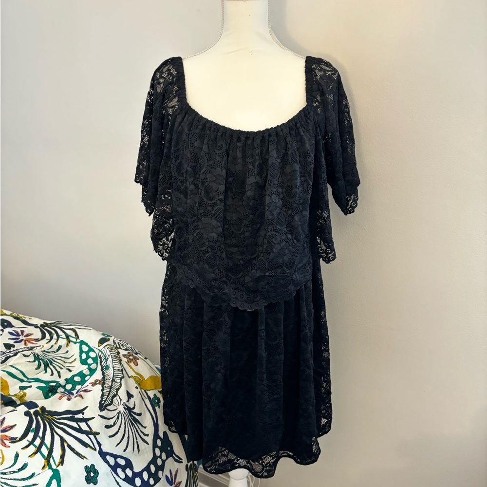 ASOS black lace dress